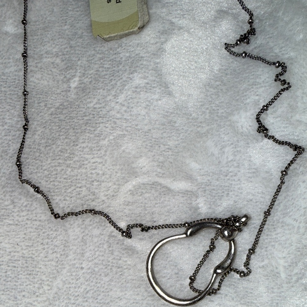 Fossil Two-Tone Interlocking Loop Necklace - - Picture 2 of 6